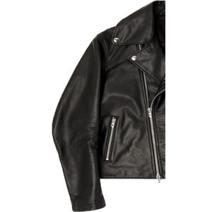 Veste décontractée pour homme en cuir véritable de qualité supérieure, doublée de laine, avec fermeture éclair et logo frontal, imperméable et coupe-vent, idéale pour l'hiver – OEM - Product Image 5