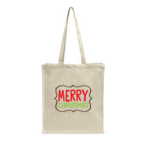 Sac fourre-tout de Noël personnalisé de qualité supérieure Article en soie personnalisé Style motif lettre Promotion Chine - Product Image 3