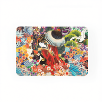 Ensemble de sets de table Excelsa Home, 6 pièces, design kimono, plastique fin, 43x28,5 cm, multicolore, lavable en machine, fabriqué en Italie, style japonais, floral