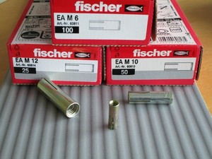 FISCHER EA M6 N Bullet <b>fasteners</b> no-cracked concrete Anchor carbon steel zinc plated Drop in anchor Galvanized Expansion - Product Image 4