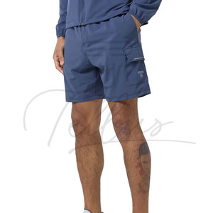 Ensemble coupe-vent et short personnalisé de haute qualité pour homme, ensemble short coupe-vent d'été unisexe, ensemble short en nylon bicolore - Product Image 3