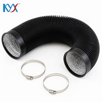 Tuyau de ventilation rétractable en PVC et aluminium, résistant aux déchirures, pour hotte aspirante et ventilateur de salle de bain