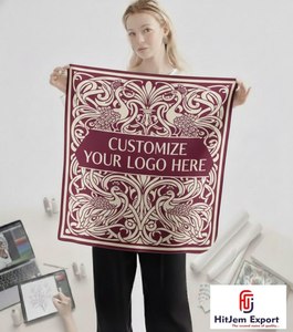 Écharpes personnalisées élégantes, design imprimé, foulard de mode, hijab, châle, écharpe carrée douce au toucher de soie, vente en gros - Product Image 1