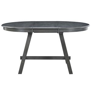 TREXM Tavolo da Pranzo Rotondo Allungabile per Sala da Pranzo, Tavolo in Legno Grigio - Product Image 1