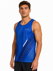 Débardeur de sport décontracté pour homme OEM, respirant, écologique, 100 % fibre de bambou, motif uni, vêtement de fitness d'été de haute qualité - Product Image 3