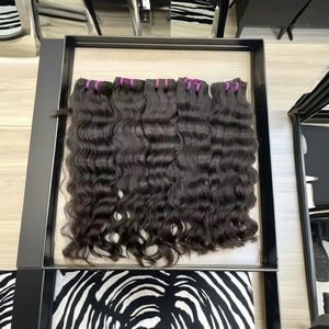 Paquets de tissage de cheveux cuticules droits malaisiens et indiens 32 34 36 38, 100% 10A, cheveux humains péruviens vierges brésiliens longs de 40 pouces - Product Image 1