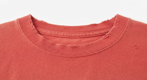 <b>Red</b> Washed Jersey T-<b>Shirt</b> Men Short Sleeve Crew Neck Regular Fit Front Digital Printing Casual Streetwear Custom Logo - Product Image 4