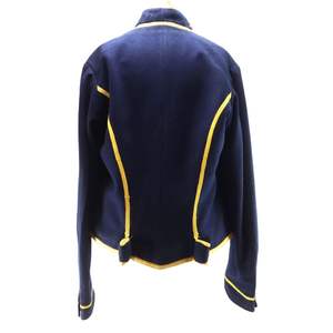 Abrigo de lana azul de la Unión para la Guerra Civil, uniforme de recreación de algodón, chaqueta de disfraz de infantería federal de botonadura sencilla - Product Image 3