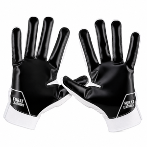 Guantes Deportivos FURAT LEATHERS de Dedo Completo, Negros y Blancos, con Impresión por Sublimación, Absorbentes de Humedad, Antideslizantes, de Silicona, Unisex - Product Image 4