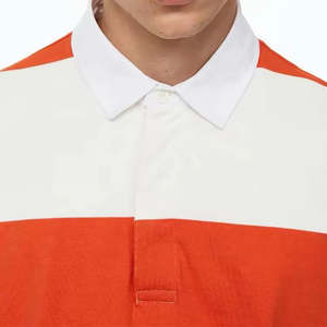 Polo de rugby à manches longues personnalisé pour homme, durable, de haute qualité, confortable, à porter au quotidien, chemise classique en jersey - Product Image 2