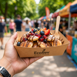 Biodegradable Eco-Friendly Custom Color <b>Bakery</b> Dessert Lukumades Fast Food Packaging Kraft Paper Hot Dog Corn Dog Churros <b>Box</b> - Product Image 6
