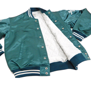 Custom Unisex Varsity Jacket 100% Silk Windproof Waterproof Reversible Crew Neck <b>Covered</b> <b>Buttons</b> Soft Lining Custom Embroidery - Product Image 5