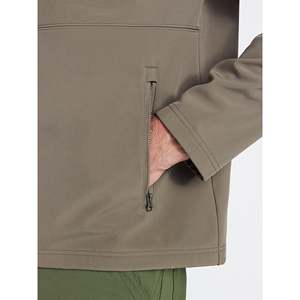 Chaqueta de Forro Polar para Hombre con Cuello Alto, Cierre de Cremallera, Resistente al Viento, Informal, para Otoño, Color Sólido, Corte Regular, Exterior de Poliéster - Product Image 5