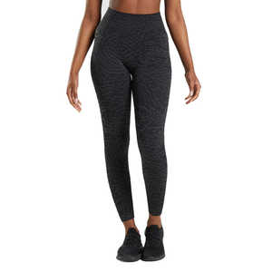 Wholesale Black Solid Printed Elastic Waist Yoga <b>Leggings</b> High Stretch Compression Plus Size Fitness Workout Activewear OEM ODM - Product Image 5