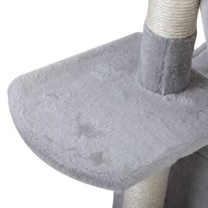 Grigio chiaro doppio livello gatto albero Stand mobili per gattini con la torre di attività posti Kitty Pet casetta - Product Image 6