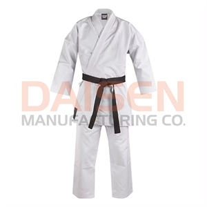 Uniforme de Taekwondo pour enfants, ceinture blanche et noire, vêtements d'arts martiaux en coton, coupe régulière pour garçons, kit d'entraînement durable en stock - Product Image 5