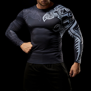 OEM Men's Mock Neck Compression Training Top <b>Long</b> <b>Sleeve</b> Stretch Fitness Sport <b>Undershirt</b> - Product Image 3