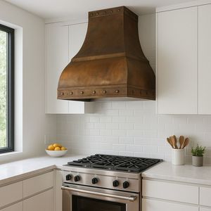 Hotte de cuisine en aluminium sur mesure, couvercle de cheminée de cuisine haut de gamme, rustique, fait main, décoratif, extracteur d'air silencieux, durable, moderne - Product Image 1