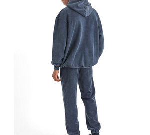 Conjunto Deportivo de Dos Piezas para Hombre, Talla Grande, con Capucha, Estampado, Térmico, para Invierno, Informal, 2 en 1, para Gimnasio y Running, de Alta Calidad, Poliéster/Algodón - Product Image 4