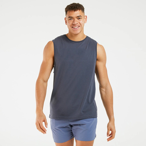 <b>Men</b> Casual Tank Top Sleeveless Vest Soft Cotton Fabric Breathable Summer Shirt Gym Fitness Workout Comfortable Streetwear Style - Product Image 5
