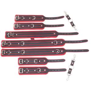 Kit de Bondage de Cuero de 8 Piezas con Collarín para Muñecas y Tobillos y Conectores para Parejas - Product Image 5