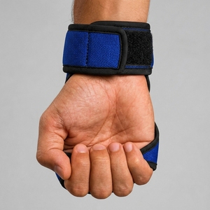 Sangles de musculation en néoprène et coton personnalisables avec logo, haute élasticité, écologiques, légères, en forme de 8, fermeture à pression, unisexe, universelles - Product Image 3