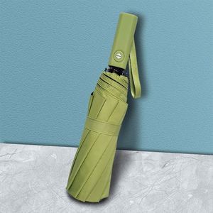 Custom Logo Business Gift 10 Rib Automatic Folding <b>Umbrella</b> Large Canopy Pongee <b>Windproof</b> for Corporate Wholesale Ad Marketing - Product Image 3