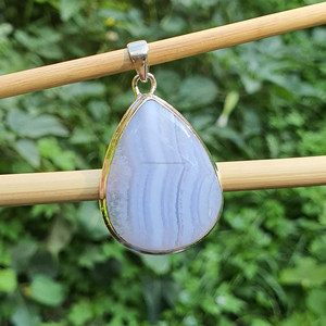 Joyería fina de ágata de encaje azul en forma de lágrima de Plata de Ley 925, colgantes y dijes, joyería clásica hecha a mano, joyería famosa al por mayor - Product Image 2