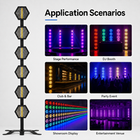 Mini projecteur stroboscopique LED rétro 6x50W avec matrice et contrôle DMX512, indice de protection IP33, pour clubs, discothèques et hôtels, température de couleur 2200K