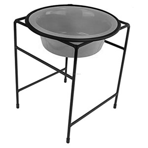 Bowl Pet <b>Feeder</b> Stainless Steel Sky Blue Black with Stainless Steel Dog Bowls with Iron Stand Designer Pet <b>Feeder</b> for Dog Cat - Product Image 2