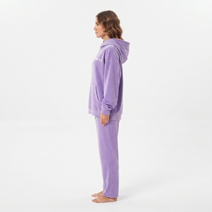 Conjunto Deportivo Personalizado para Mujer, Sudadera con Capucha y Pantalones Jogger de Algodón Transpirable, Estilo Holgado, para Gimnasio y Running - Product Image 4