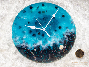 Premium Handmade Resin Epoxy Art <b>Clock</b> Large Wooden Decorative Wall <b>Clock</b> for <b>Modern</b> Luxury Living Room Interior Decoration - Product Image 3
