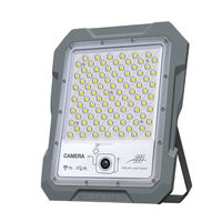 Caméra de sécurité CCTV en aluminium, étanche IP66, 200W, 6000K, lumière du jour, projecteur LED solaire pour rue