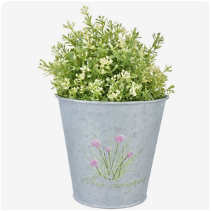 Lot de trois pots de fleurs en métal pour décoration de jardin, pots en zinc les plus vendus, plateau de ferme, pot de fleurs en zinc - Product Image 5