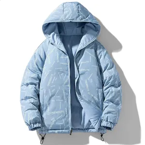Custom Logo Wholesale Shiny Metallic Puffer Jacket Waterproof Unisex Hooded <b>Bubble</b> <b>Coat</b> Winter Warm Polyester Wadding Streetwear - Product Image 5