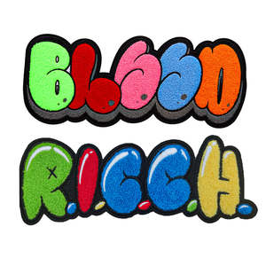 Patchs lettres personnalisés en chenille à broder ou à thermocoller pour accessoires vestimentaires - Product Image 3