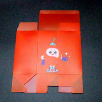 Boîtes en plastique recyclé PET rouge de qualité alimentaire, personnalisables, pliables, pour plats à emporter, couleur CMYK, cadeaux, artisanat