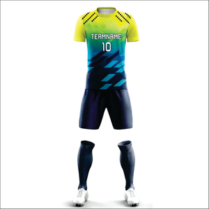 ชุดฟุตบอลจากโรงงานผู้ผลิตชั้นนำ ราคาโรงงานโดยตรง พิมพ์โลโก้ตามสั่ง ผ้าโพลีเอสเตอร์ 100% ระบายอากาศได้ดี ชุดกีฬาสำหรับทุกเพศ - Product Image 6