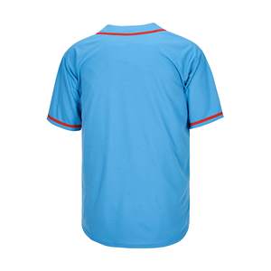 Nueva Camiseta de Béisbol para Hombre con Logotipo Bordado por Sublimación, Diseño de Bloques de Color y Nombre y Número del Equipo en las Mangas - Product Image 4