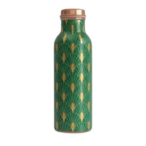 Bouteille d'eau en cuivre imprimée d'oiseaux tropicaux et de feuilles de jungle, motif toucan coloré, gourde de sport réutilisable – Vente en gros - Product Image 4