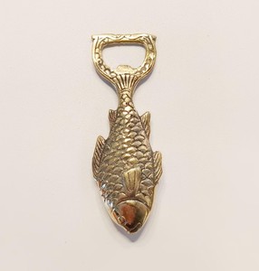 Fish Shape Bottle Opener Brass Metal Beer Opener Handheld Nautical Decorative Barware Home <b>Bar</b> Kitchen Accessories - Product Image 3