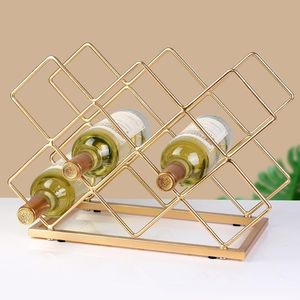 Luxury wine <b>rack</b> modern wine stand geometric wine <b>rack</b> wine bottle organiser decorative wine holder tabletop - Product Image 1
