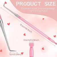 2 Piezas de Herramienta para Levantar y Separar Pestañas Raccoon Sports, Resistente al Óxido y Duradera, Reutilizable, Profesional para Salón y Uso Doméstico, Color Rosa
