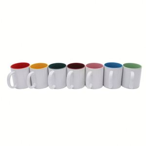 แก้วเซรามิคเคลือบสีขนาด 11 ออนซ์ เป็นมิตรกับสิ่งแวดล้อม พร้อมหูจับตรง สำหรับพิมพ์ลายโลโก้ด้วยความร้อน แก้วกาแฟแบบกำหนดเองได้ - Product Image 4