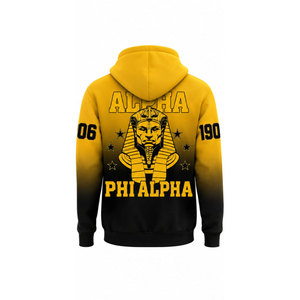 Sweat-shirt à capuche Alpha Phi Alpha pour hommes, motif lettres grecques, cadeau pour les frères Alpha, style vie grecque, noir - Product Image 6
