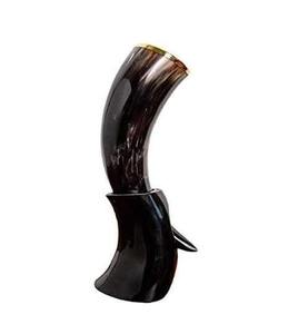 Authentic Viking Horn <b>Beer</b> Mug with Carved Display Stand American Style Reusable & Leak Proof Low Cost Business Gift - Product Image 2
