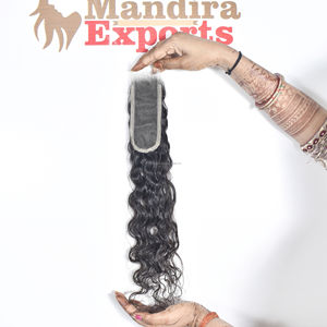 100% cuticule alignée indien naturel vierge noir Extensions de cheveux humains 8-32 pouces HD 2*6 fermeture Bodywave Styles temple sain - Product Image 5