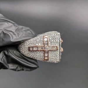 Anillo de Campeonato Personalizado para Hombre, Estilo Hip Hop, en Plata 925, con Moissanita VVS de Corte Brillante, Certificado IGI - Product Image 3