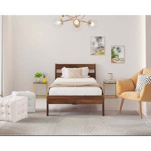 Lit simple Roverb en bois d'ingénierie, design minimaliste, sans coffre de rangement, pour chambre à coucher - Product Image 4
