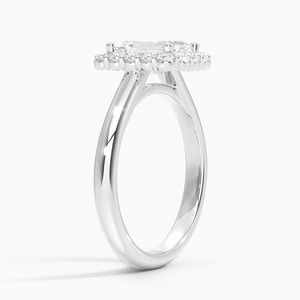 BOJ <b>Ring</b> 0111 <b>Emerald</b> Cut 925 <b>Silver</b> Lotus Flower Prong Setting Solitaire Diamond <b>Ring</b> 2ct D Color VVS1 Moissanite GRA Certified - Product Image 2